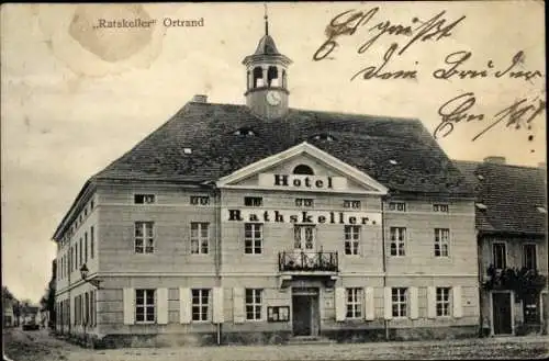 Ak Ortrand in der Niederlausitz, Hotel Ratskeller