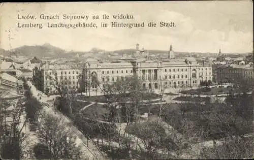 Ak Lwiw Lwów Lemberg Ukraine, Landtagsgebäude