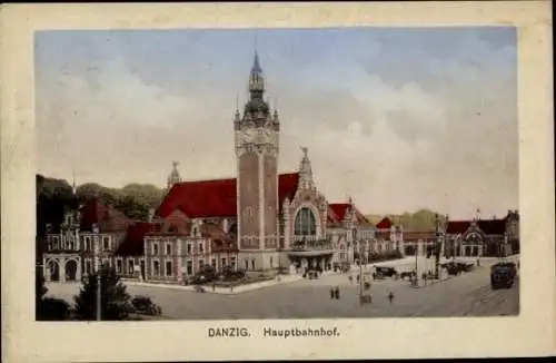 Ak Gdańsk Danzig, Hauptbahnhof