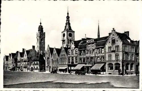 Ak Diksmuide Dixmude Westflandern, Groote Markt, Casino