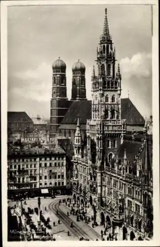 Ak München, Rathaus, Frauenkirche