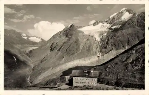 Ak Ötztal Tirol, Samoar Hütte mit Schalfgletscher und Mutmalspitze