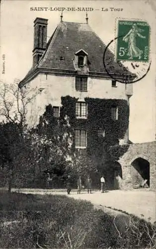 Ak Saint Loup de Naud Seine et Marne, La Tour