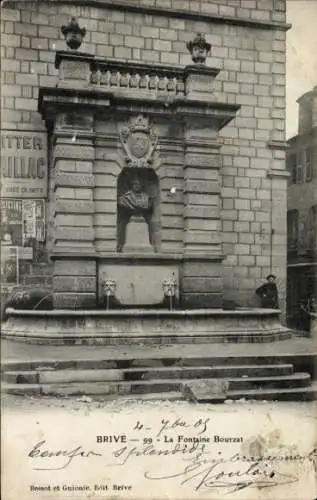 Ak Brive la Gaillarde Corrèze, Fontaine Bourzat