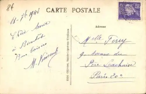 Ak Saint Leger en Yvelines, Schloss