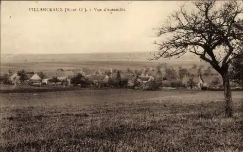 Ak Villarceaux Chaussy Val d'Oise, Gesamtansicht