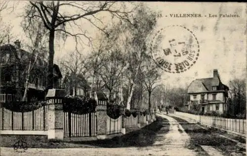 Ak Villennes sur Seine Yvelines, Les Falaises