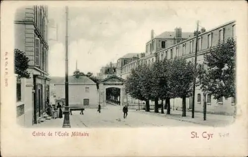 Ak Saint Cyr l’Ecole Yvelines, Eingang zur Militärschule