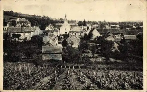 Ak Crézancy en Sancerre Cher, Vue d'ensemble, cote Ouest