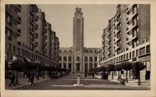 Ak Villeurbanne Rhone, Vue de la nouvelle mairie, Tour