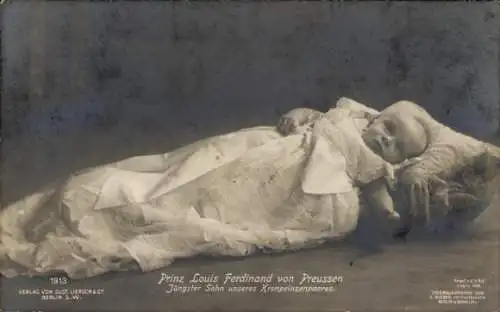 Ak Prinz Louis Ferdinand von Preußen, Sohn des Kronprinzenpaares, Liersch 1913