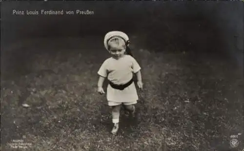 Ak Prinz Louis Ferdinand von Preußen, Kinderportrait mit Matrosenmütze