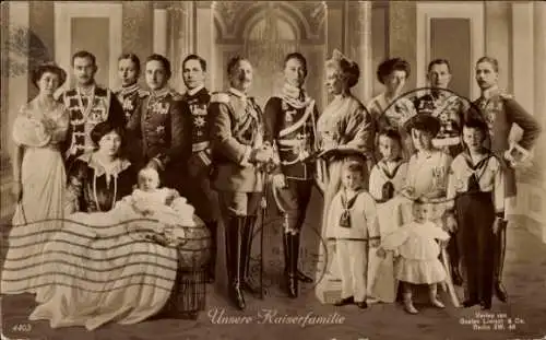 Ak Kaiser Wilhelm II. mit seiner Familie, Preußisches Kaiserhaus, Liersch 4403