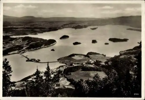 Ak Norwegen, Panorama over Ringerike