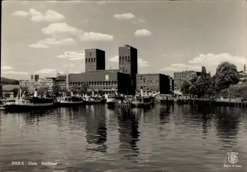 Ak Oslo Norwegen, Rathaus