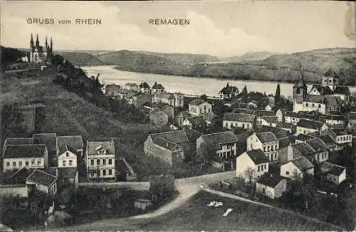 Ak Remagen am Rhein, Totalansicht