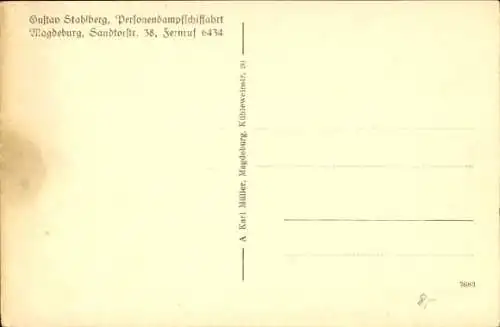 Ak Magdeburg an der Elbe, Salonschnelldampfer Freiherr von Stein, Dom