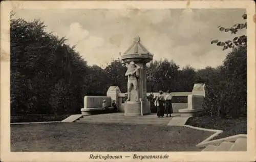 Ak Recklinghausen im Ruhrgebiet, Bergmannssäule