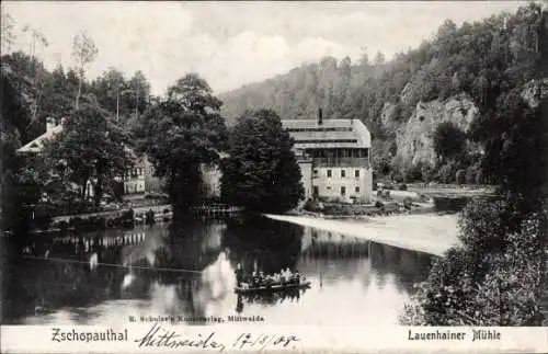 Ak Lauenhain Mittweida in Sachsen, Lauenhainer Mühle, Zschopautal