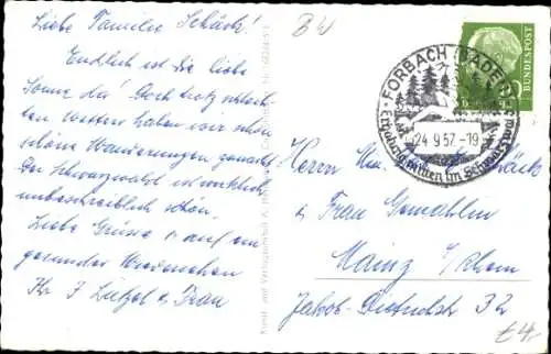 Ak Buhlbach Baiersbronn im Schwarzwald, Teilansicht