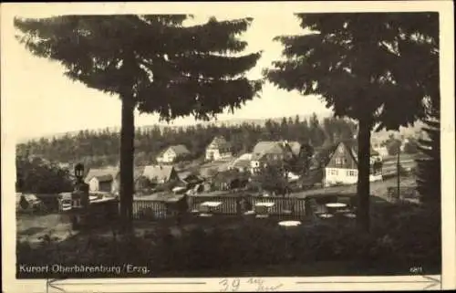 Ak Oberbärenburg Altenberg im Erzgebirge, Gesamtansicht