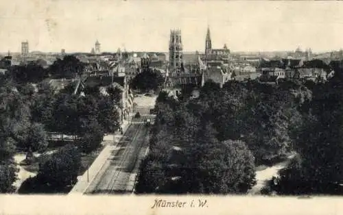 Ak Münster in Westfalen, Blick über die Dächer