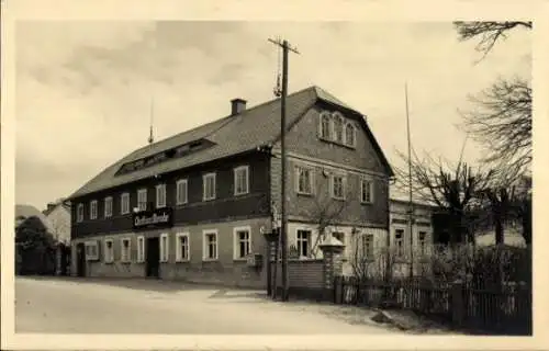 Ak Oppach in der Oberlausitz, Partie am Gasthaus Bursche