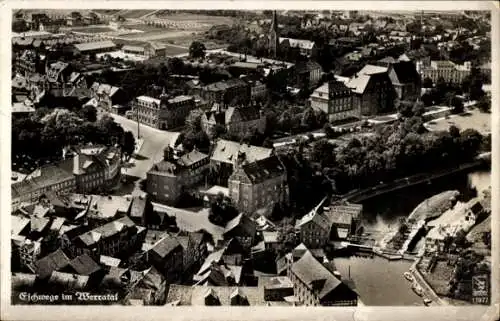 Ak Eschwege an der Werra Hessen, Fliegeraufnahme