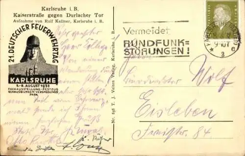 Ak Karlsruhe Württemberg, Straßenbahn i.d. Kaiserstraße
