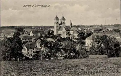 Ak Bad Klosterlausnitz in Thüringen, Panorama, Klosterkirche