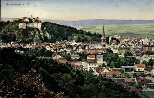 Ak Heidenheim an der Brenz Württemberg, Gesamtansicht, Kirche