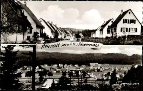 Ak Peterzell Sankt Georgen im Schwarzwald, Gesamtansicht, Straße