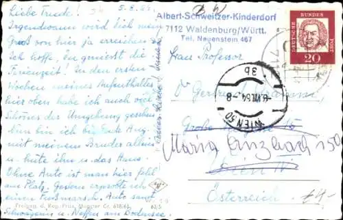 Ak Waldenburg in Württemberg, Luftaufnahme