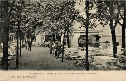 Ak Eberswalde in der Mark, Werdermanns Theater, Festsäle und Garten an der Promenade