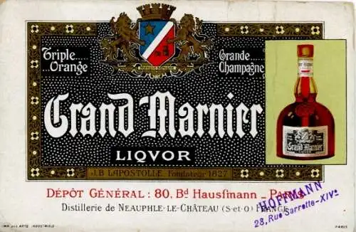 Ak Reklame, Grand Marnier Liquor, Destillerie Neauphle-le-Chateau