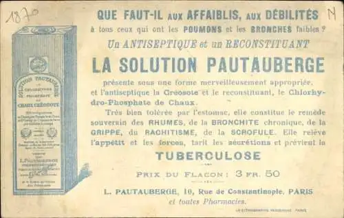 Ak General Joffre, Reklame, La Solution Pautauberge