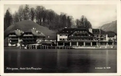 Ak Königsee Königssee Oberbayern, Hotel Schiffmeister