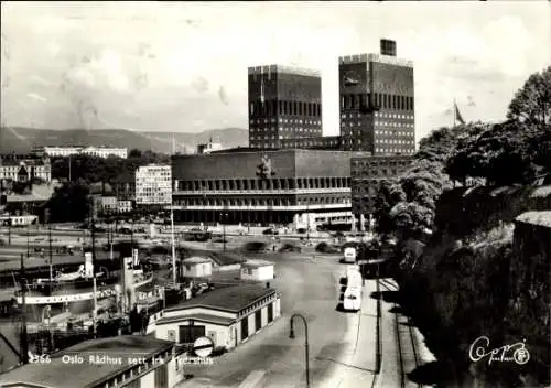 Ak Oslo Norwegen, Rathaus