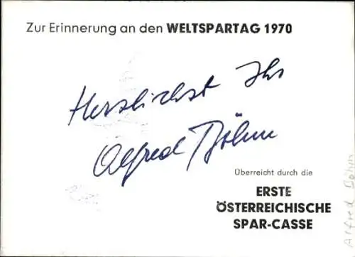 Ak Schauspieler Alfred Böhm, Portrait, Autogramm