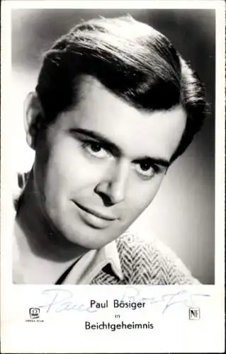 Ak Schauspieler Paul Bösiger, Portrait, Autogramm