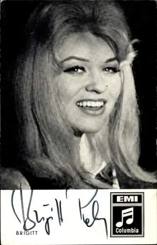 Autogramm Sängerin Brigitt Petzy, Portrait, Autogramm