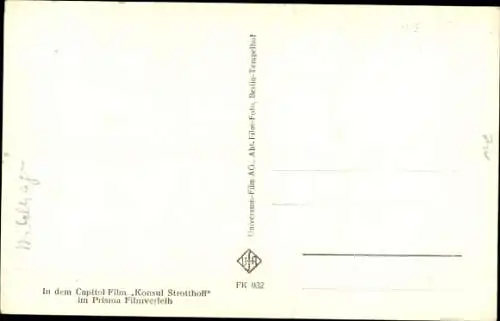 Ak Schauspieler Erik Schuman, Portrait, Konsul Strotthoff, Autogramm