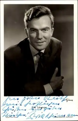 Ak Schauspieler Erik Schuman, Portrait, Autogramm