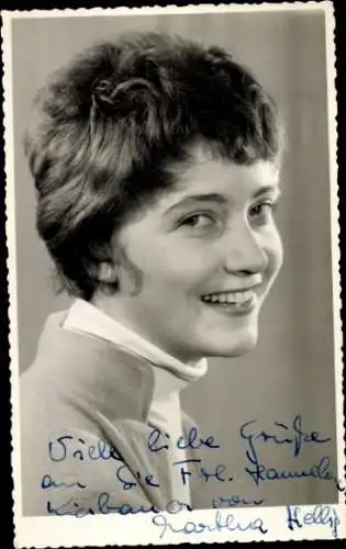 Ak Schauspielerin Martha Helbig, Portrait, Autogramm