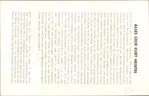 Ak Schauspieler Kurt Heintel, Portrait, Autogramm