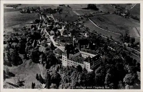 Ak Wolfegg im Allgäu, Fliegeraufnahme