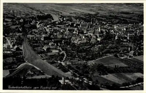 Ak Tauberbischofsheim in Baden, Fliegeraufnahme