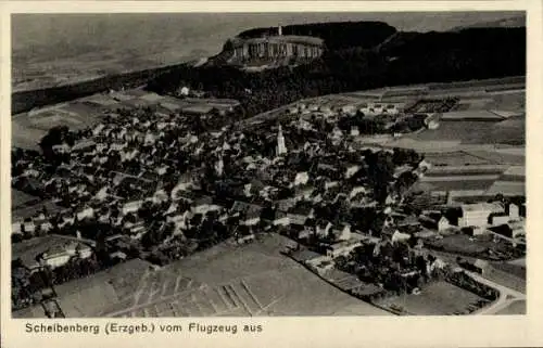 Ak Scheibenberg im Erzgebirge, Fliegeraufnahme