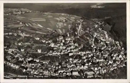 Ak Altensteig im Schwarzwald Württemberg, Fliegeraufnahme