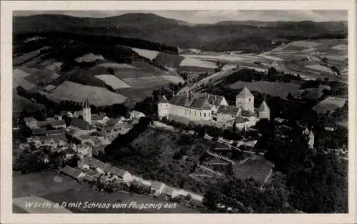 Ak Wörth an der Donau Oberpfalz Bayern, Fliegeraufnahme